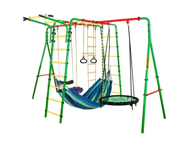 Спортивно-игровой комплекс Kampfer Wunder Sommer (Гнездо большое зеленое (синяя лиана, синий гамак))