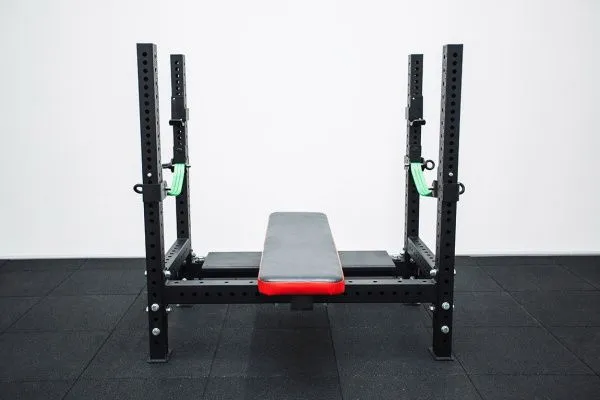 Стойки с горизонтальной скамьей для жима лежа STECTER и страховочная система "Стропа" L600 (к-кт)