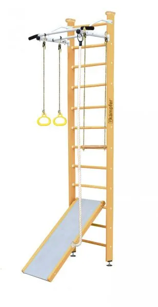 Шведская стенка Kampfer Ride Ceiling (№1 Натуральный Высота 3 м белый турник)