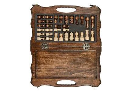 Шахматы резные с Араратом, ручкой и ложементом 40, Haleyan