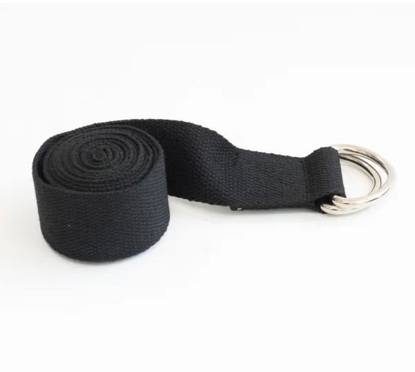 Ремешок для йоги черный 180 см