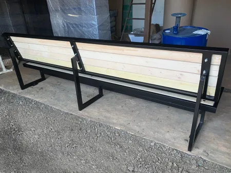 Скамья для улицы со спинкой парковая