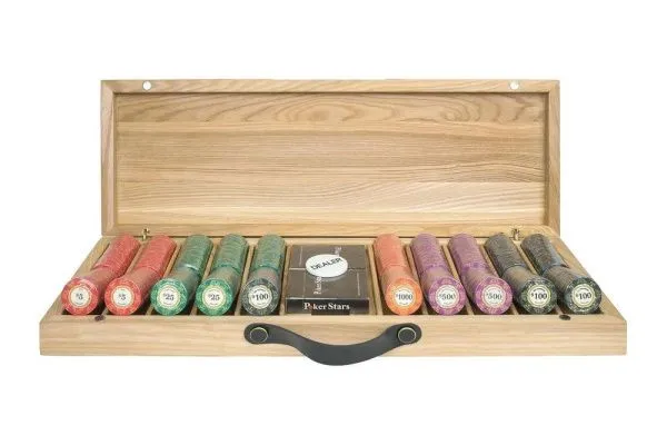 Набор для покера Luxury Ceramic на 500 фишек в кейсе из ясеня v2, Partida