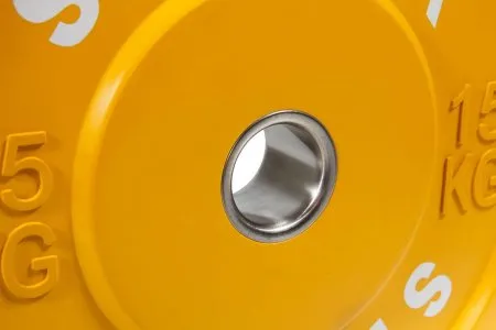 Каучуковый тренировочный диск STECTER  15 кг (желтый)