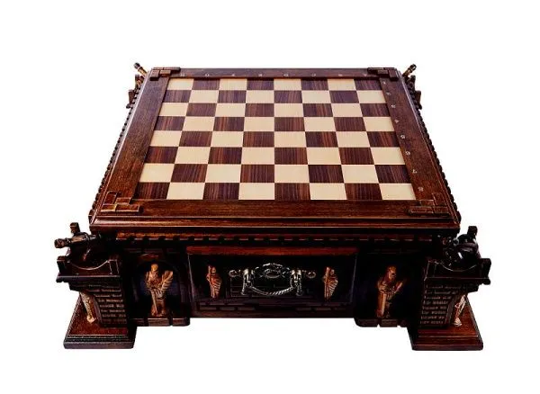 Шахматы резные в ларце "Пушка", Haleyan