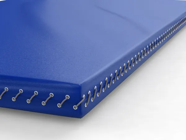 Мат гимнастический 2000х1250х100 мм на шнуровке (синий)