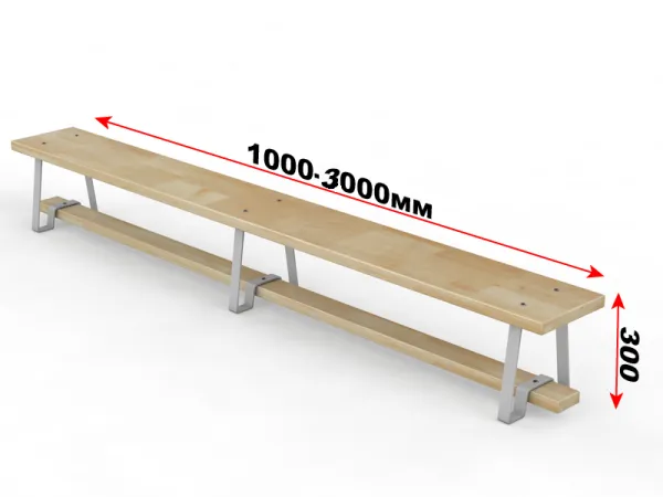 Гимнастическая скамейка для спортивного зала с метал.ножками