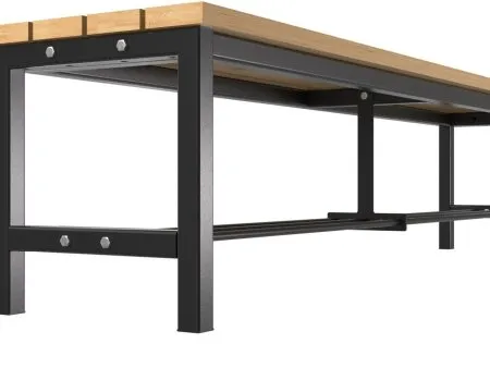 Скамейка для раздевалки без спинки разборная с полкой для обуви