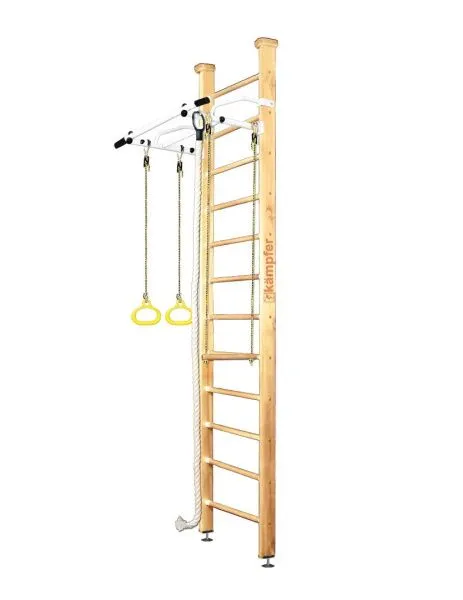 Шведская стенка Kampfer Helena Ceiling (№0 Без покрытия Высота 3 м белый турник)