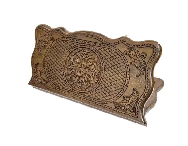 Нарды резные "Тёмный Узор 4" 50, Mirzoyan