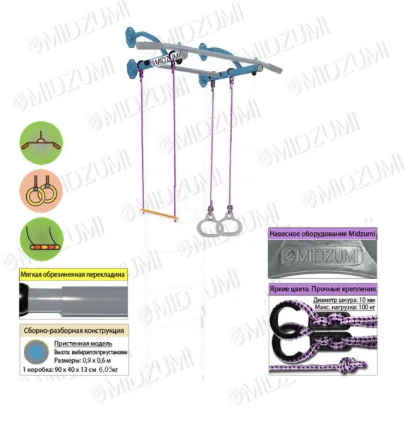 Турник настенный Midzumi Mun (небесная лазурь)