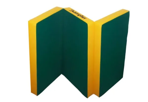 Мат Kampfer Classic №6 (150 х 100 х 10) складной - винилискожа (зеленый/желтый)