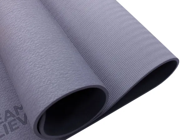 Коврик для йоги и фитнеса 185 х 80 см толщина 8 мм TPE лиловый