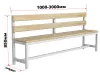 Скамейка для раздевалки со спинкой, разборная
