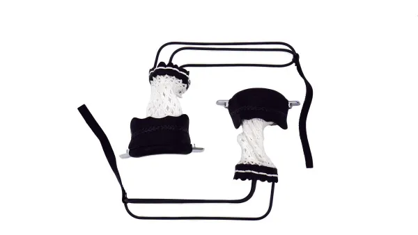 Комплект луз с выкатом RU-06, скоба - хром (лен, черная кожа, комбинированная)