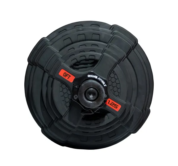 Штанга олимпийская 128 кг (диски с двумя хватами, черный гриф)