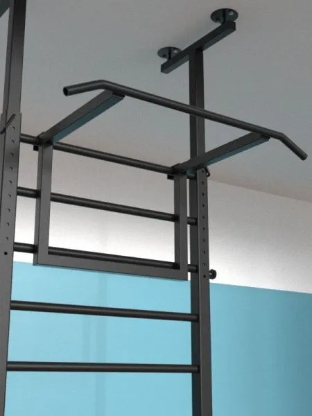 Шведская стенка с регулировкой высоты враспор с турником (тип 2)