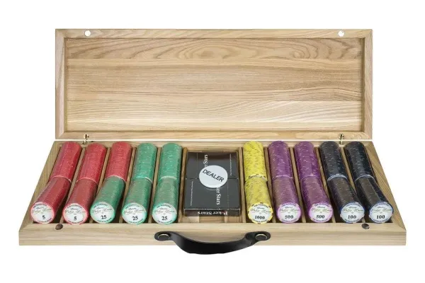 Набор для покера Valentino Ceramic на 500 фишек в кейсе из ясеня v2, Partida