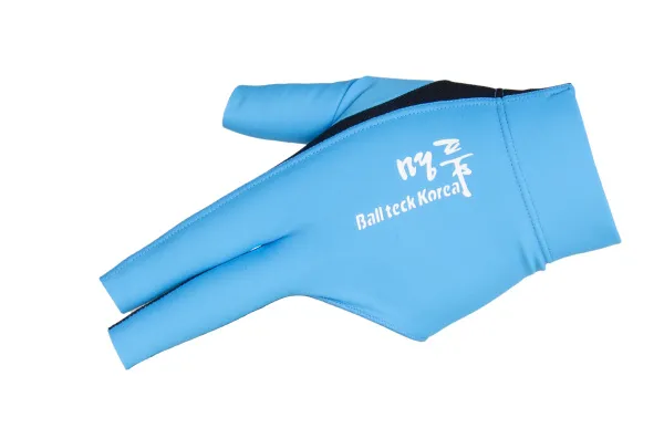 Перчатка бильярдная «Ball Teck 3» (черно-бирюзовая, вставка замша), защита от скольжения