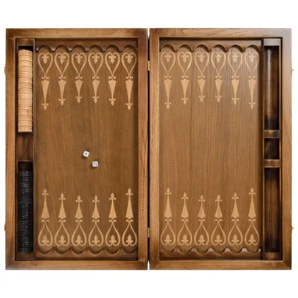 Нарды Ивановские "Охотники на Привале" бук, патина