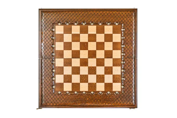 Шахматы + нарды резные "Эндшпиль 1" 50, Simonyan