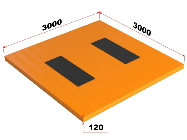 Помост тяжелоатлетический 3х3х0,12м соревновательный