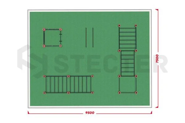 Умная спортивная площадка. Комплект детского воркаута (приказ Минспорта России №107 от 15.02.2022)