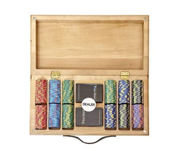 Набор для покера EPT Ceramic на 300 фишек в кейсе из бука, Partida