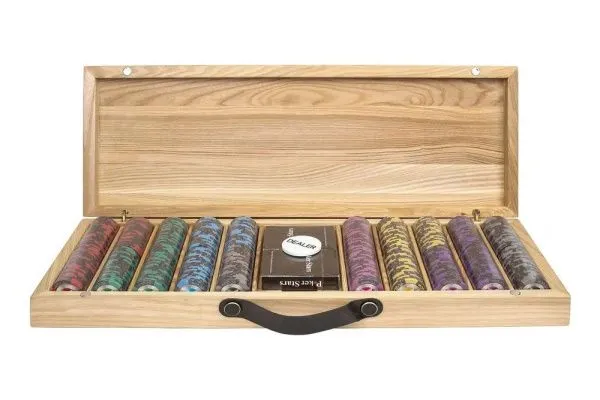 Набор для покера Black Stars на 500 фишек в кейсе из ясеня v2, Partida