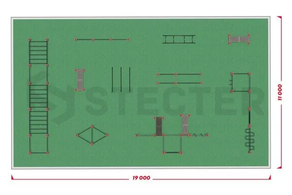 Умная спортивная площадка. Комплект для воркаута (по приказу Минспорта России №107 от 15.02.22)