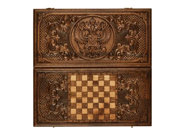 Нарды резные "Герб РФ 2" 50, Mkhitaryan