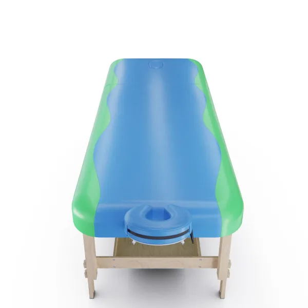 Массажный стационарный стол DFC NIRVANA SUPERIOR2, цвет бирюзово-зелёный
