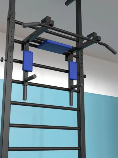 Шведская стенка с регулировкой высоты, враспор, с турником 3 в 1 (тип 2)