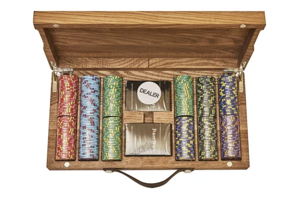 Набор для покера Luxury Ceramic на 200 фишек в кейсе из ясеня, Partida