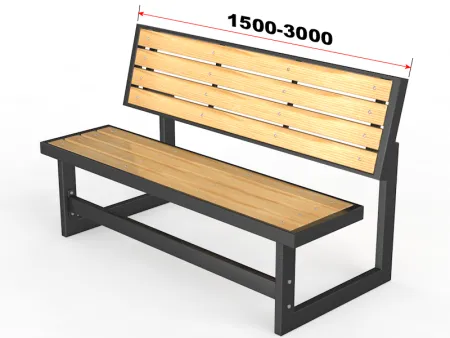 Скамья для улицы со спинкой парковая