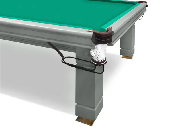 Бильярдный стол для русской пирамиды Weekend "Hardy" (12 футов, 8 ног, 45мм сланец) эмаль RAL 7003