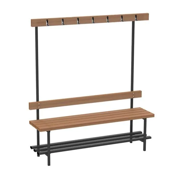 Скамья для раздевалок с вешалкой односторонняя 2 м