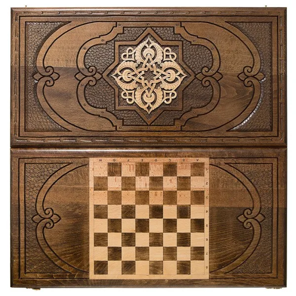 Нарды резные "Золотой Узор 3", Mirzoyan