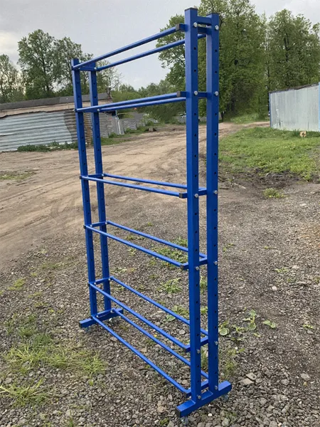 Стеллаж для мячей односторонний, с регулируемыми по высоте полками