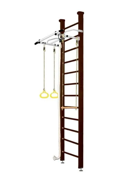 Шведская стенка Kampfer Helena Ceiling (№5 Шоколадный Высота 3 м белый антик турник)