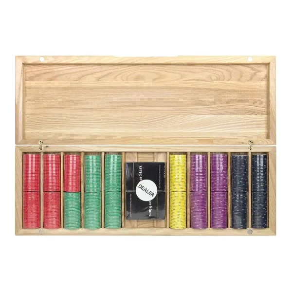 Набор для покера Valentino Ceramic на 500 фишек в кейсе из ясеня v2, Partida