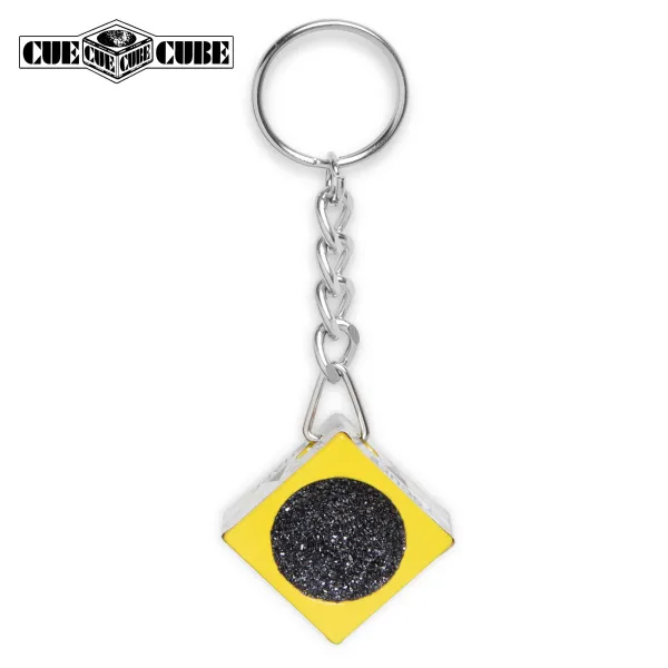 Брелок-инструмент для обработки наклейки Cue Cube желтый