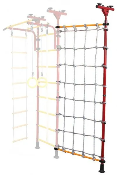 Стойка-сетка Юный Атлет Пол-потолок (красный/желтый)