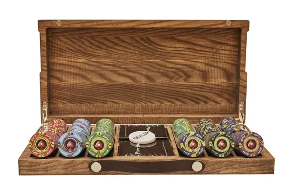 Набор для покера Luxury Ceramic на 200 фишек в кейсе из ясеня, Partida