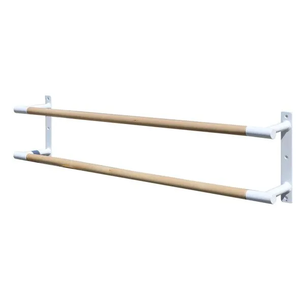 Станок хореографический пристенный двухрядный 2 м (перекладина D-40 мм береза)