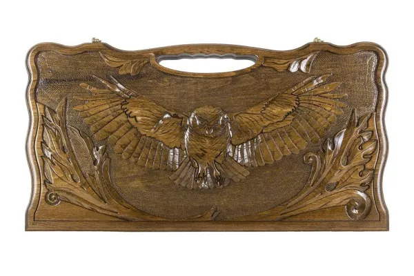 Нарды резные "Сова" с ручкой 60, Haleyan