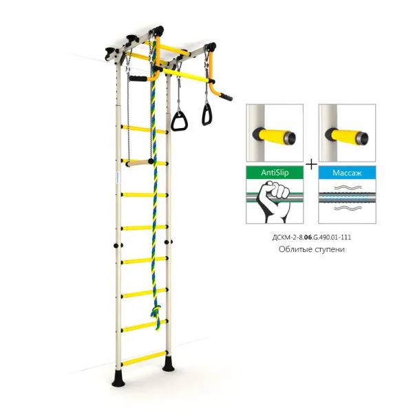 Шведская стенка ROMANA Карусель Комета-2 ДСКМ-2-8.06.Г.490.01-111 (белый антик золото)