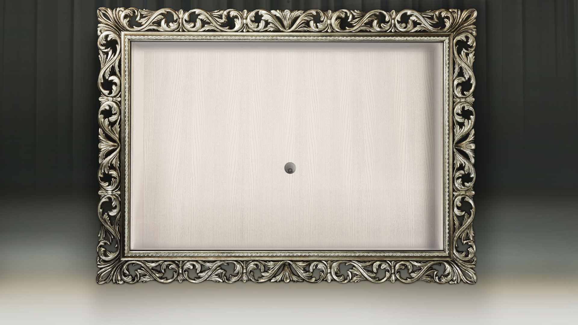 телевизор в багетной раме в интерьере