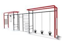 Комплекс Тренажер с функциональными кольцами, сетью и гирями