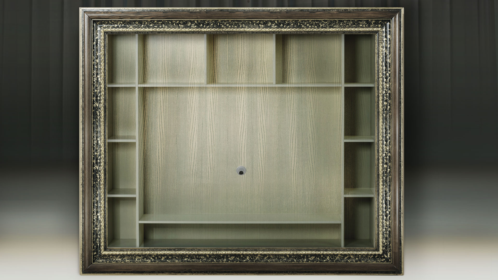 телевизор в багетной раме в интерьере